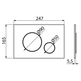 Панель смыва Alca Thin M676, белый матовый