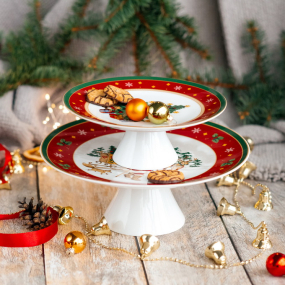 Блюдо для торта на ножке Happy Wintertime 22 см