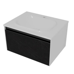 Тумба с раковиной Kolpa-San Pandora OUP 75 BL. Stone, 75х54, подвесная, черный камень