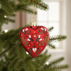 Елочная игрушка "Альпийское сердце" 8 см