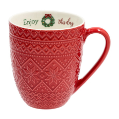 Кружка Enjoy this day 410 мл, красная