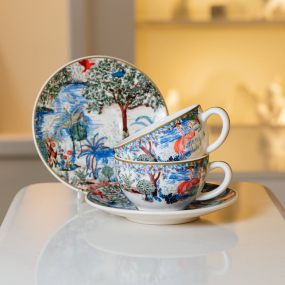 Набор чашек чайных с блюдцами Le jardin du palais 160 мл, 4 предмета