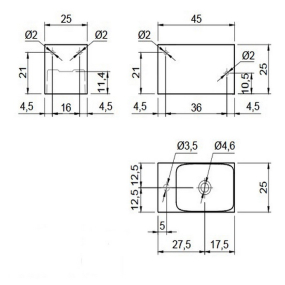 Раковина Antonio Lupi Calco, 45х25, из Flumood, с клапаном, белый матовый
