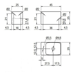 Раковина Antonio Lupi Calco, 45х25, из Flumood, с клапаном, белый матовый