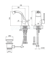 Смеситель для биде Steinberg Series 230 230.1301, хром