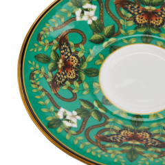 Чашка чайная с блюдцем "Изумрудный лес" 140 мл