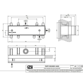 Внутренняя часть Gessi Parti Incasso 44639.031 смесителя