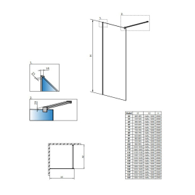 Душевое ограждение Radaway Modo New II 100х200, левое, прозрачное стекло 8 мм, хром