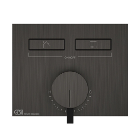 Внешняя часть Gessi HI-FI 63079.707 смесителя для душа, брашированный черный PVD