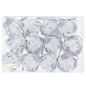 Набор елочных игрушек "Кристаллы" 4 см, 12 шт