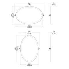 Зеркало поворотное Devon & Devon Beauty 1 69х90, хром