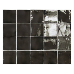 Плитка керамическая Equipe Manacor 10х10, Black, 8 мм