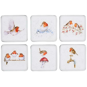Набор подставок под кружку Wrendale Designs Christmas "Festive Friends" 10,5x10,5 см, 6 шт