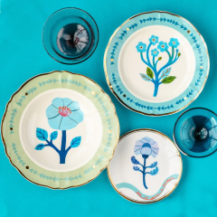 Тарелка глубокая "Гибискус" Botanica 23 см