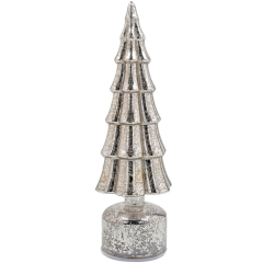 Фигурка с подсветкой "Елка" Christmas Rolling 35 см, цвет серебро