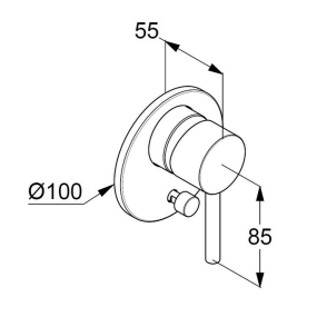 Внешняя часть Kludi Bozz 38716N576 смесителя для душа, брашированный никель