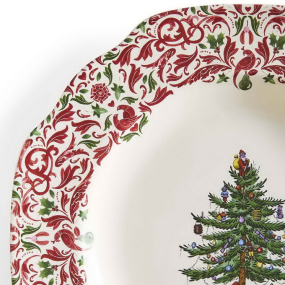 Набор тарелок столовых Spode Christmas Tree Yuletide "Елка" 27 см, 4 шт, волнистый край