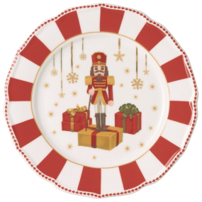 Тарелка салатная Christmas Love 22 см, красная