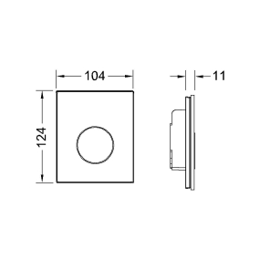 Панель смыва TECE Loop 9242660, для писсуара, белый/хром