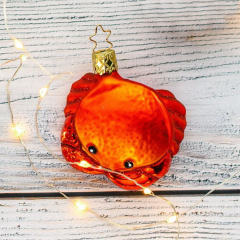 Новогодняя игрушка "Морской краб" 7,5 см