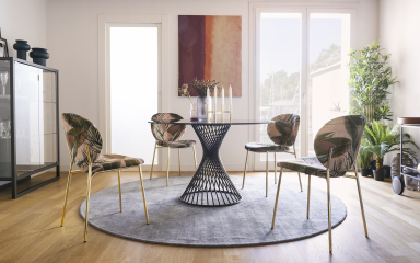 Стул Calligaris Ines CS2004, Painted Brass / Pink